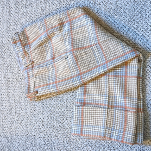 Ottod'ame plaid wool High rise wide leg pants - Picture 12 of 13